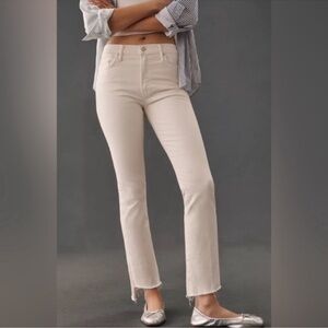 Mother Insider Crop Step Fray Jean